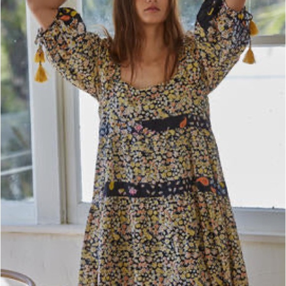 By together Floral Black and Yellow Dress - Picture 2 of 4